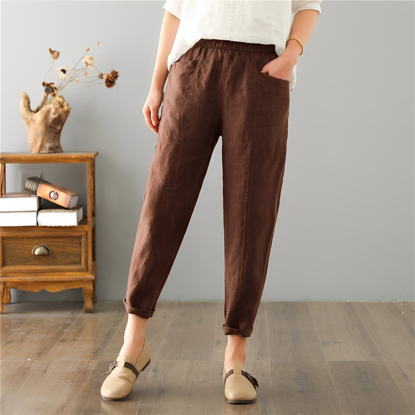 Gretchen - Pantalon large avec poches pour femmes