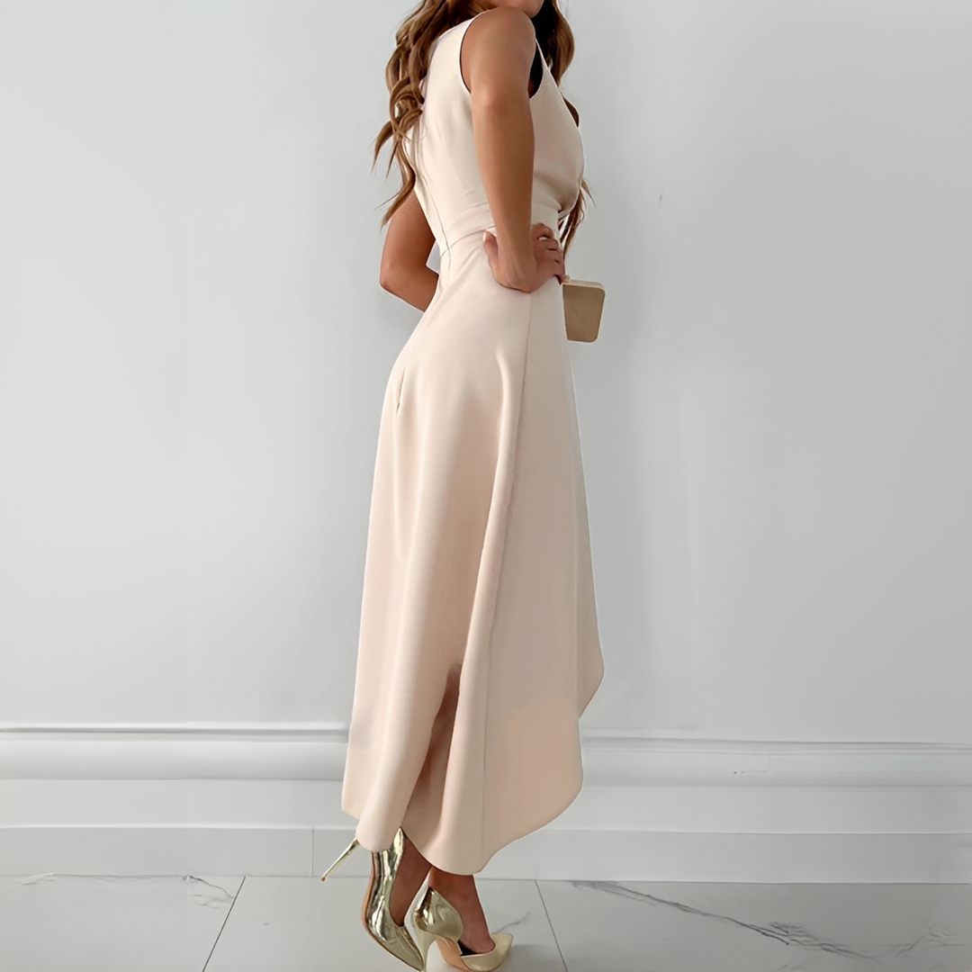 Alemarie - Robe sans manches élégante femme au style portefeuille