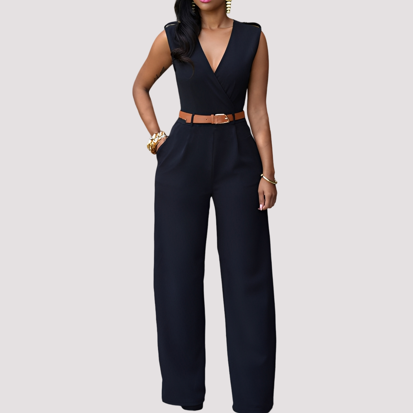 Esther - Combinaison chic avec ceinture pour femmes