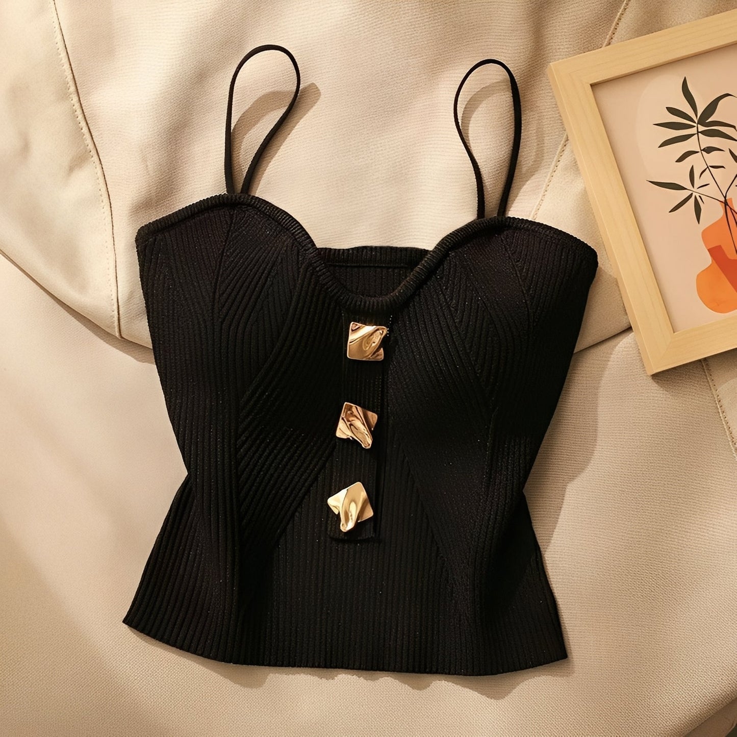 Ameera - Haut Corset Côtelé Élégant