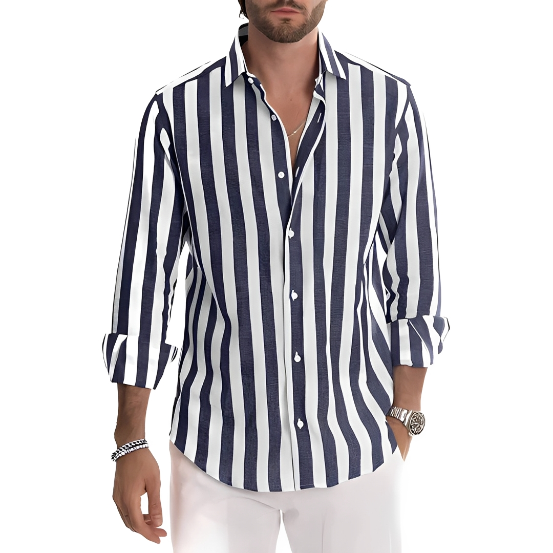 Roldan - Chemise d'été à rayures pour homme