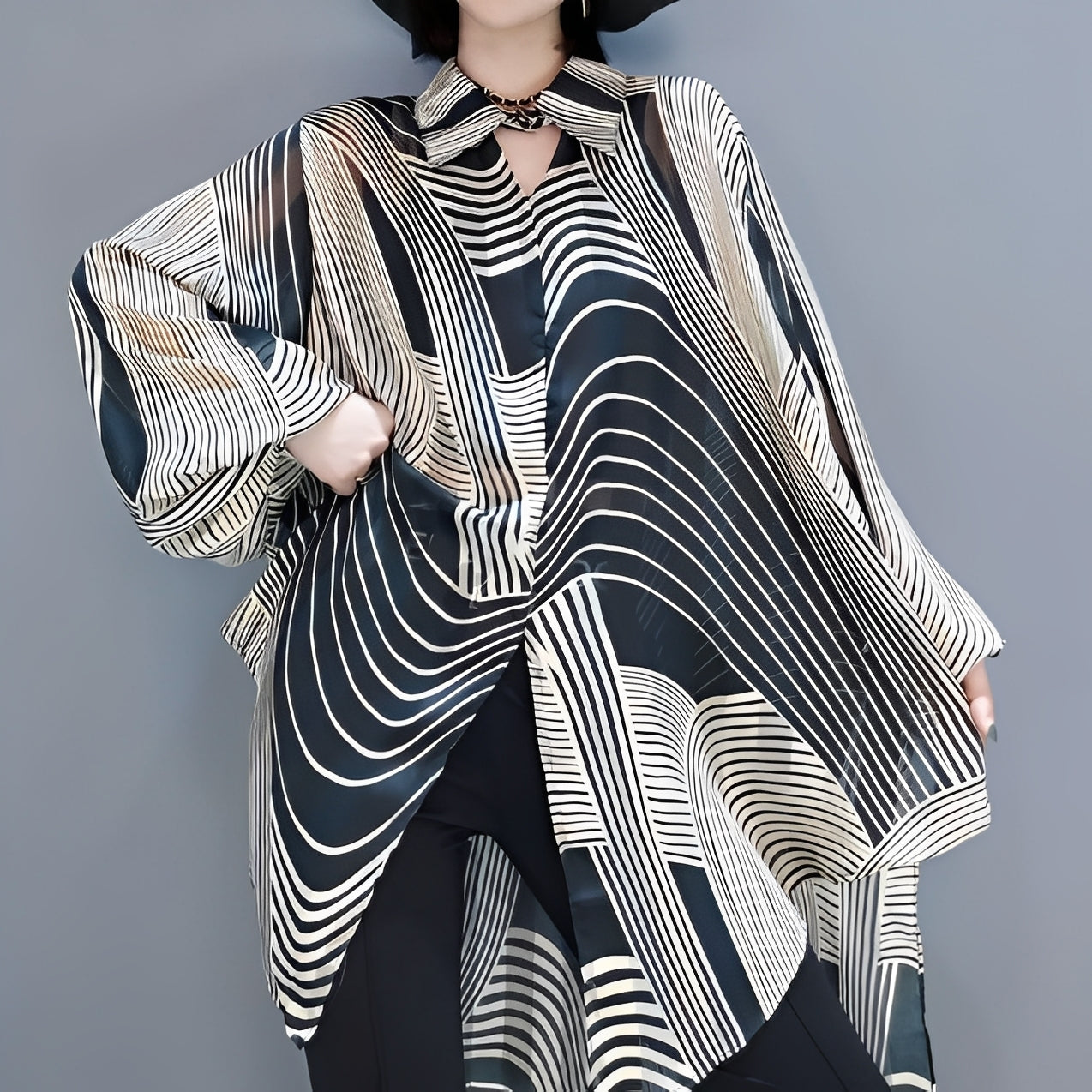 Jean - Chemisier chic en chiffon pour femmes
