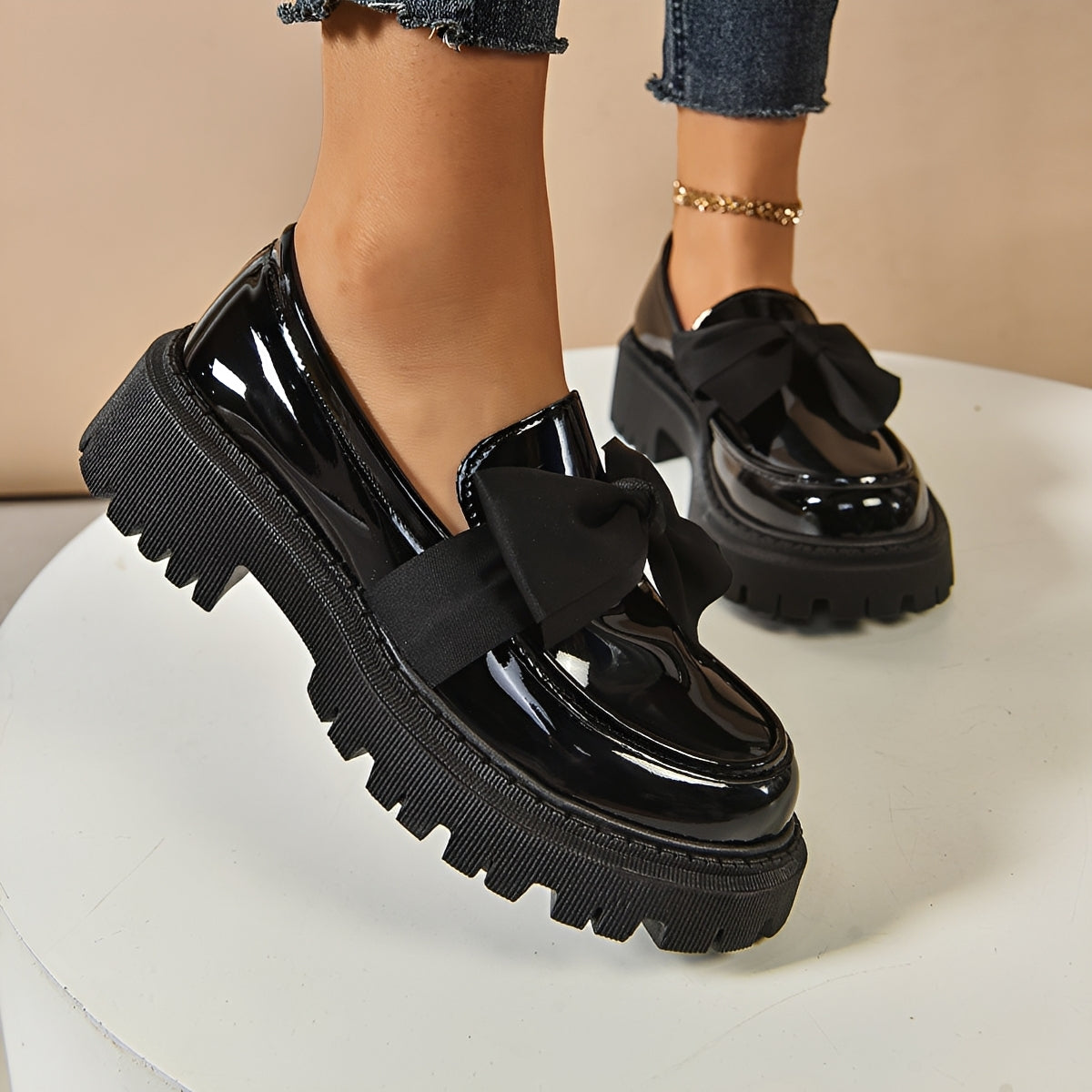 Yasir - Mocassins chics avec noeud papillon