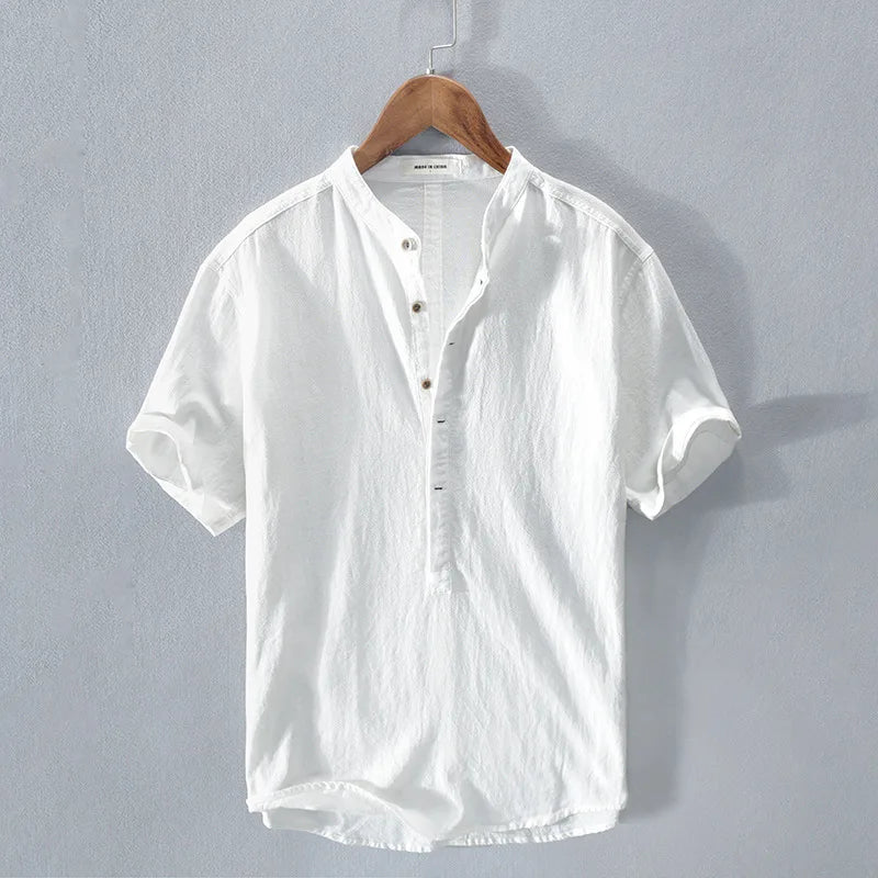 Asher - chemise à manches courtes avec patte de boutonnage