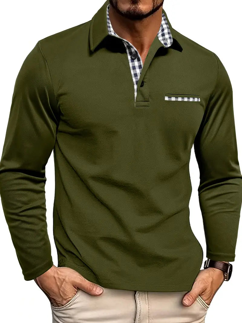 Levi - T-shirt polo à col à carreaux