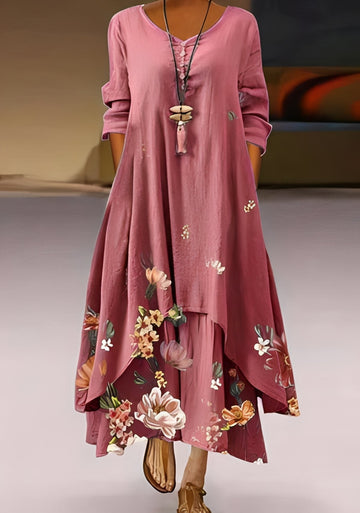 Belle - Robe élégante et fluide à motifs pour femmes