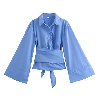 Shania - Haut chic et relax avec ceinture pour femmes