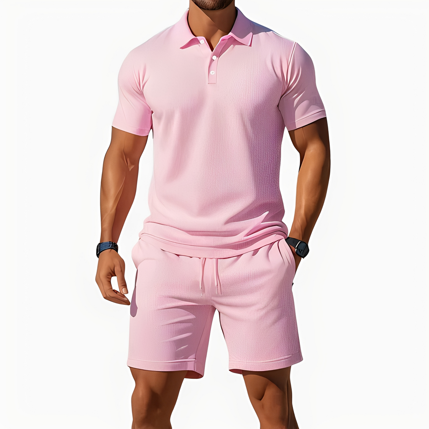 Aldrin - Set polo et short homme à la mode