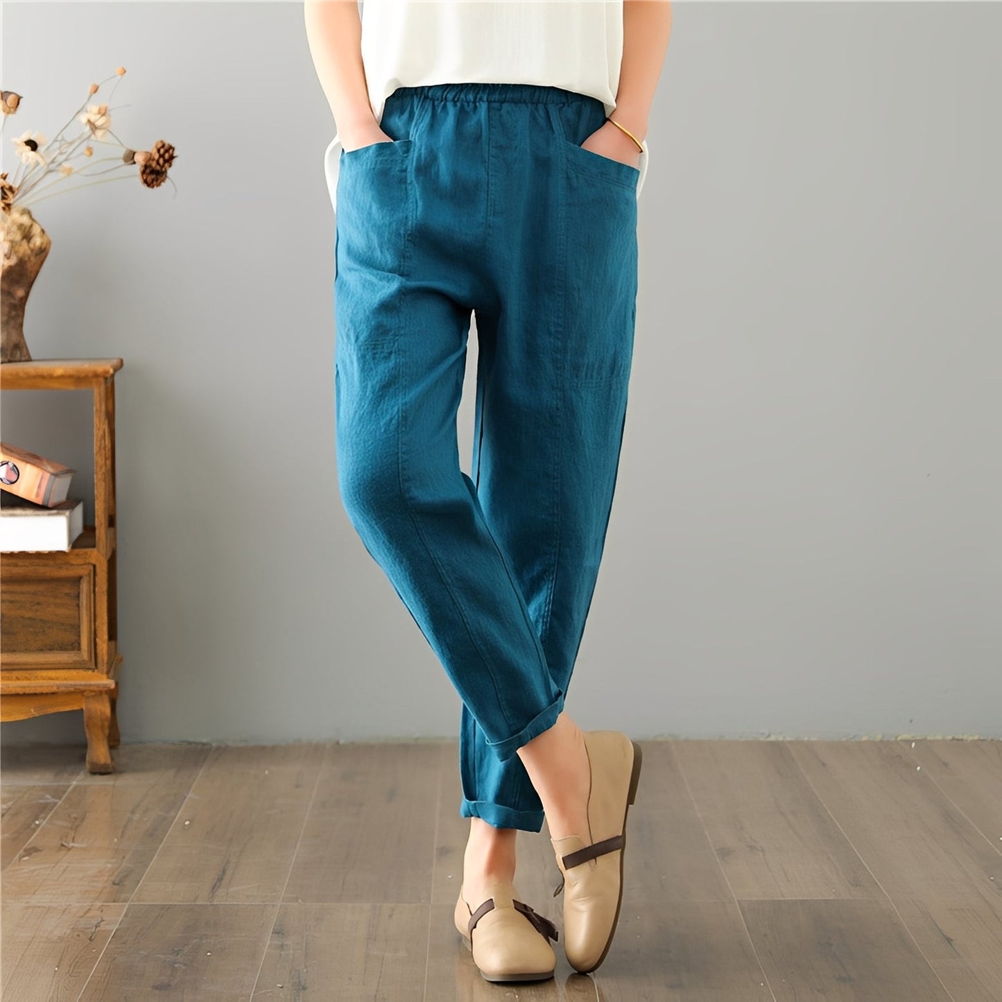 Gretchen - Pantalon large avec poches pour femmes
