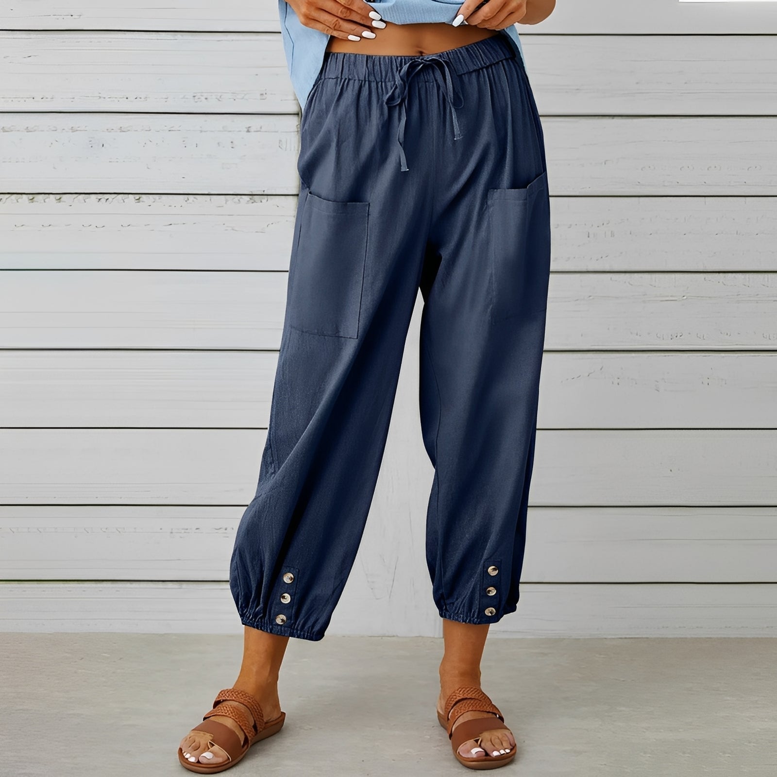 Christa - Pantalon ample, relax et court pour femmes