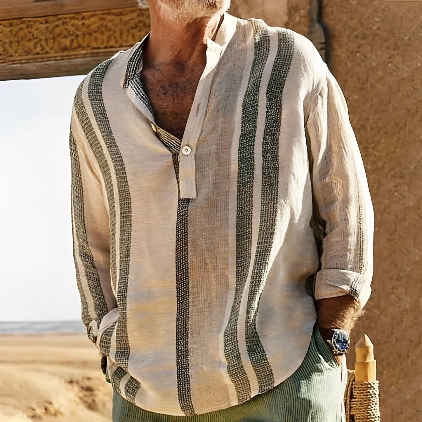 Dale - Chemise ample à rayures pour hommes