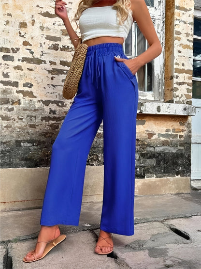 Allie - Pantalon large, chic et taille haute pour femmes