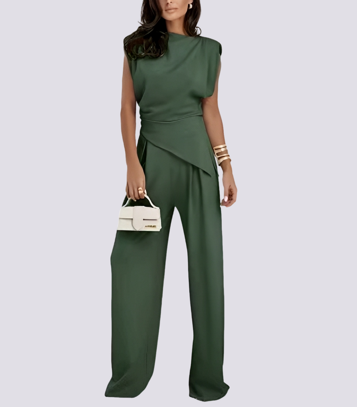 Fannie - Ensemble sans manches asymétrique 2 pièces