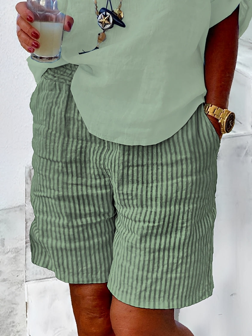 Kallie - Shorts à rayures stylés pour femmes