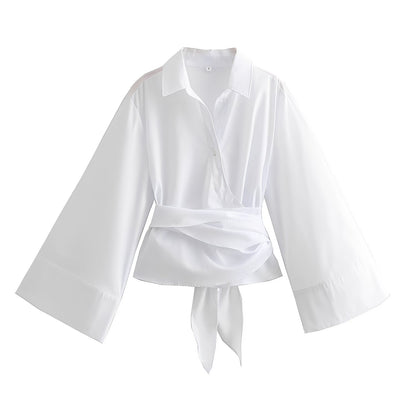 Shania - Haut chic et relax avec ceinture pour femmes