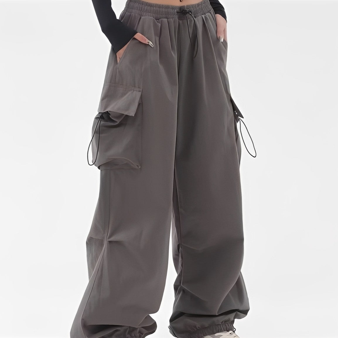 Leonie - Pantalon cargo à jambes larges