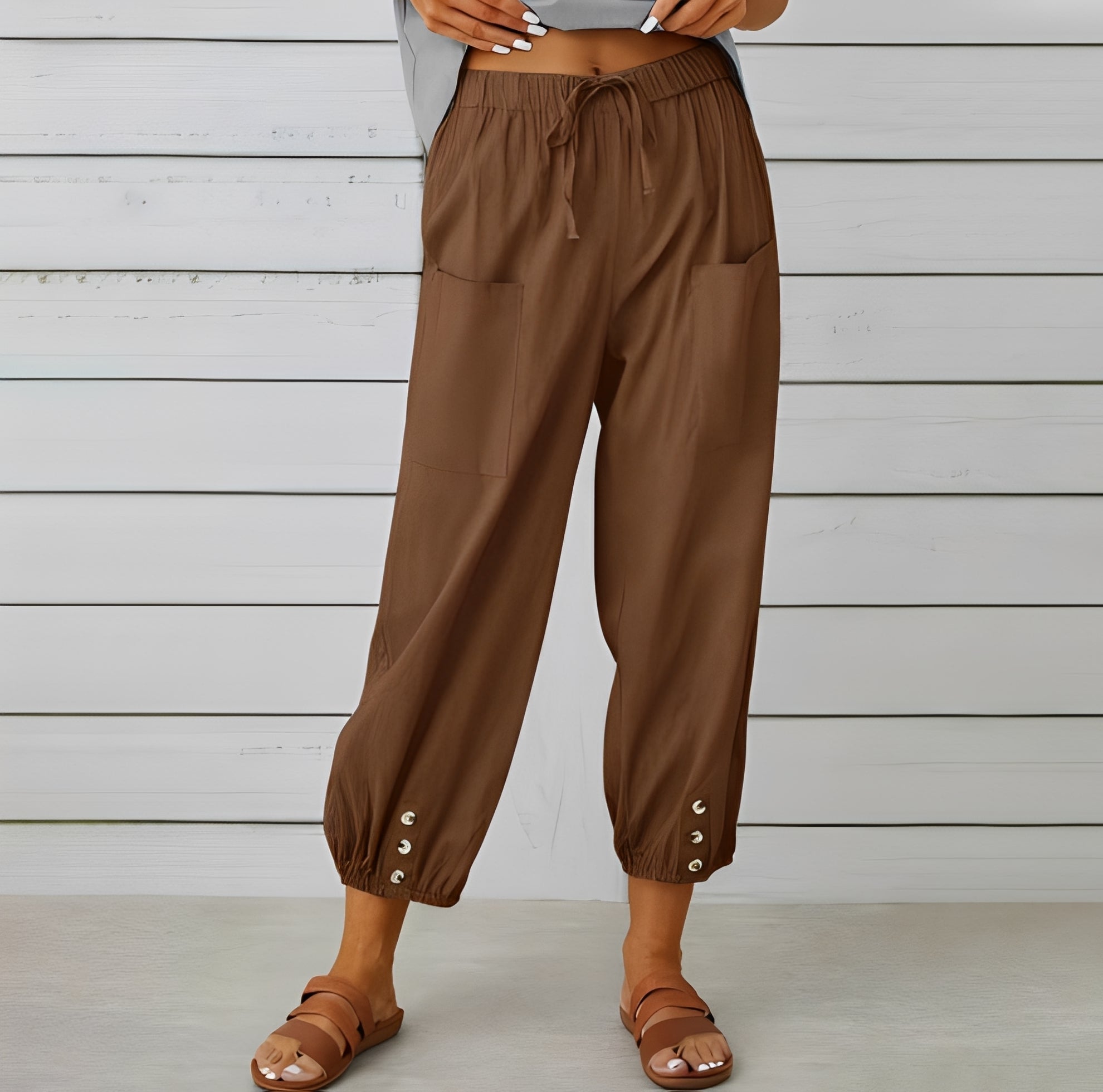 Christa - Pantalon ample, relax et court pour femmes