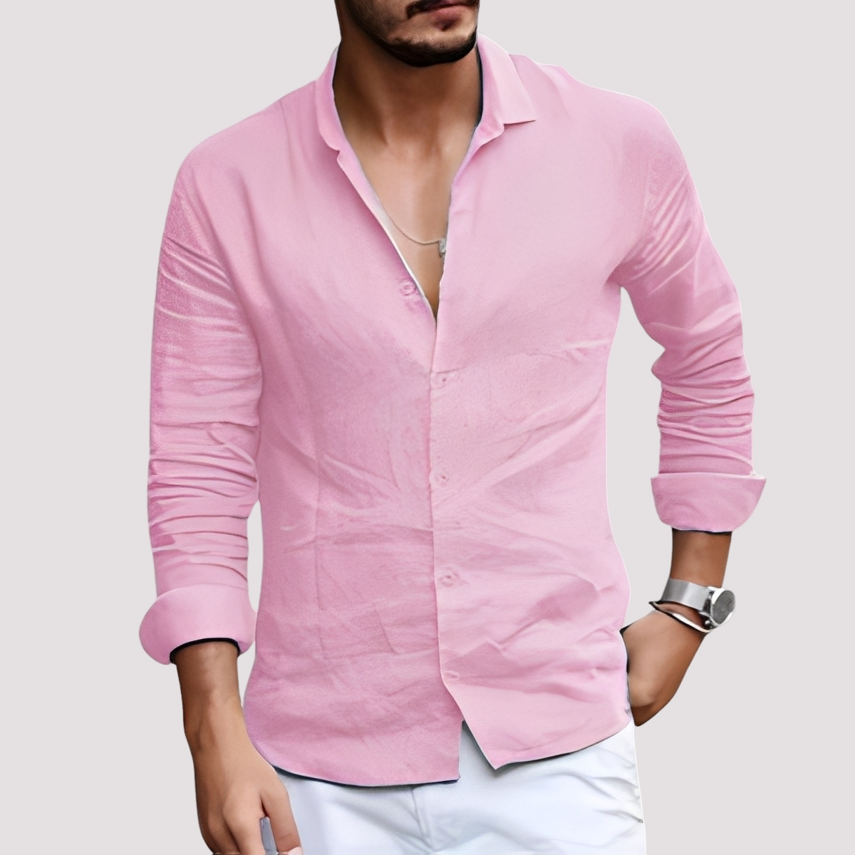 Dale – Chemise à manches longues pour hommes – Informelle et relax