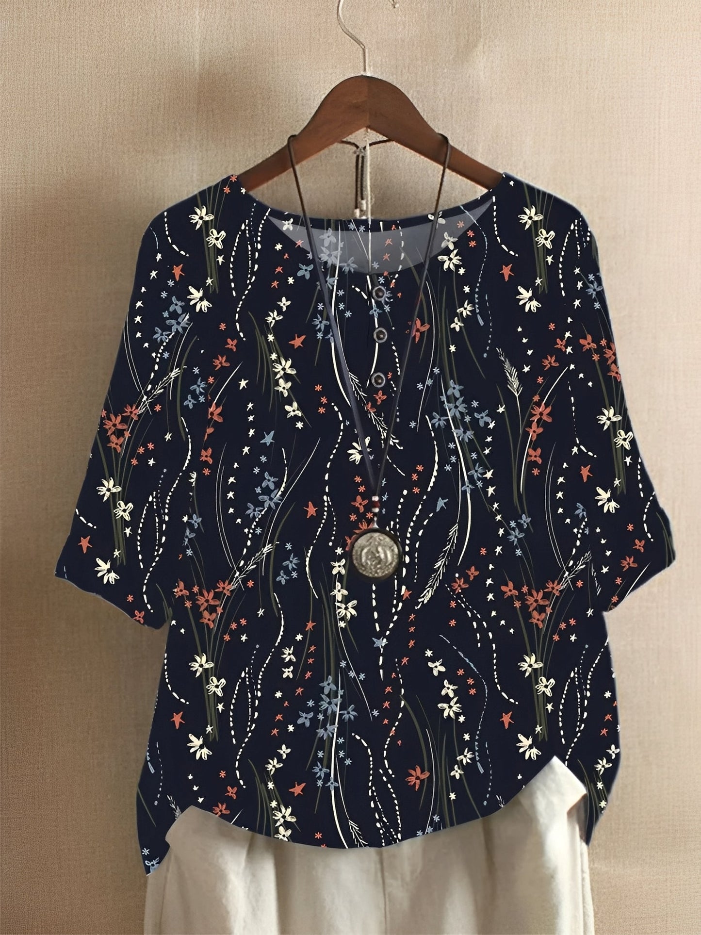 Hennie - Chemise ample à imprimé pour femmes