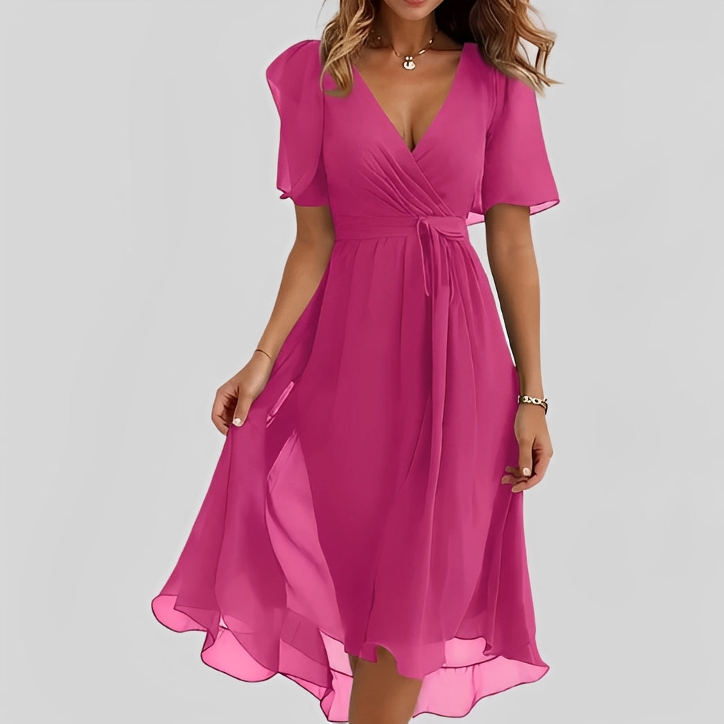 Emelia - Robe en tissu léger à motifs floraux