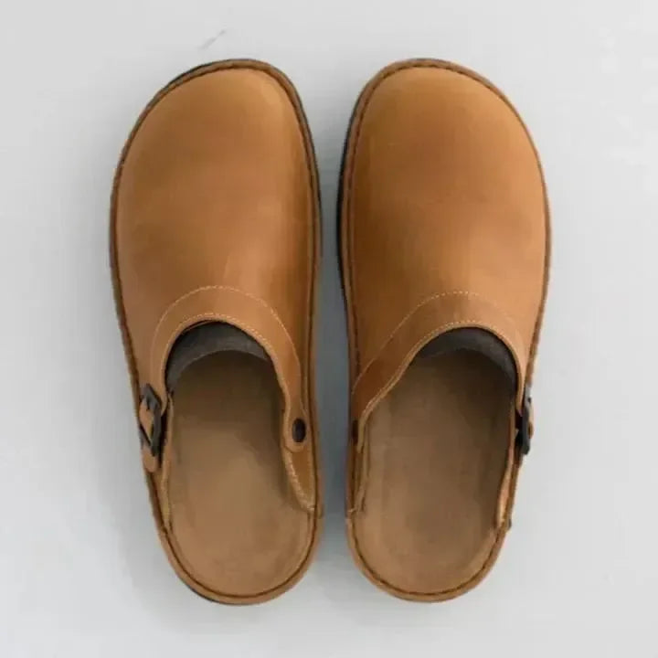 Yani - Pantuflas ortopédicas de cuero para hombre