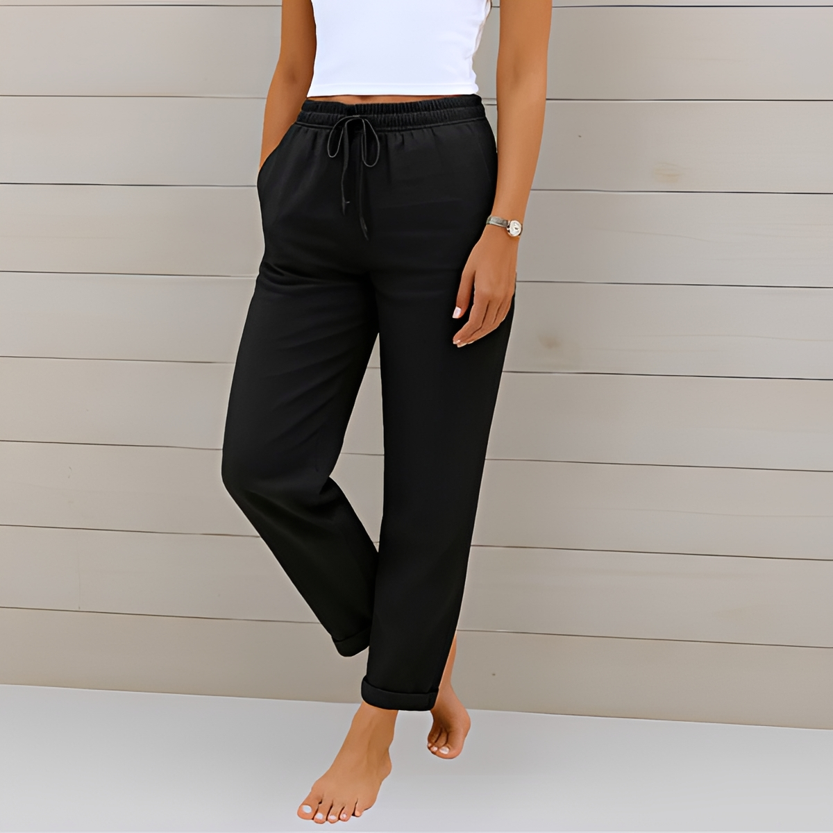 Audrey - Pantalon Relax avec Cordon