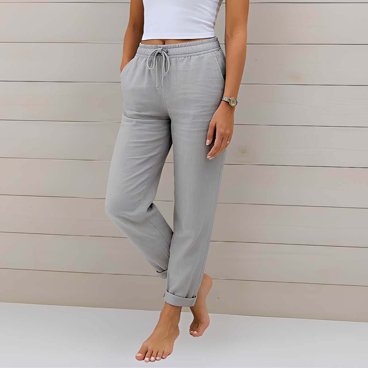 Audrey - Pantalon Relax avec Cordon