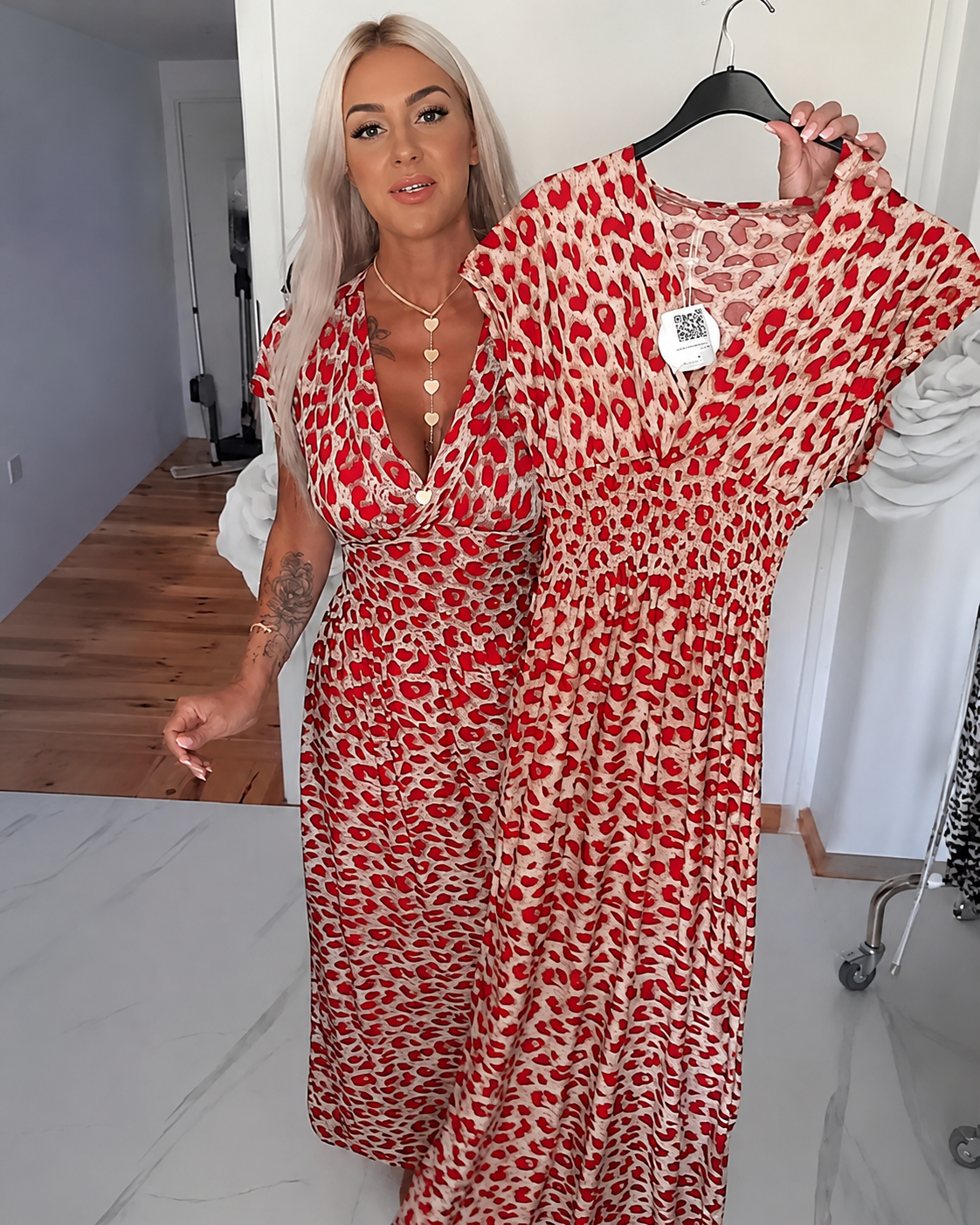 Dyshelle - Robe Bohème Élégante à Col V