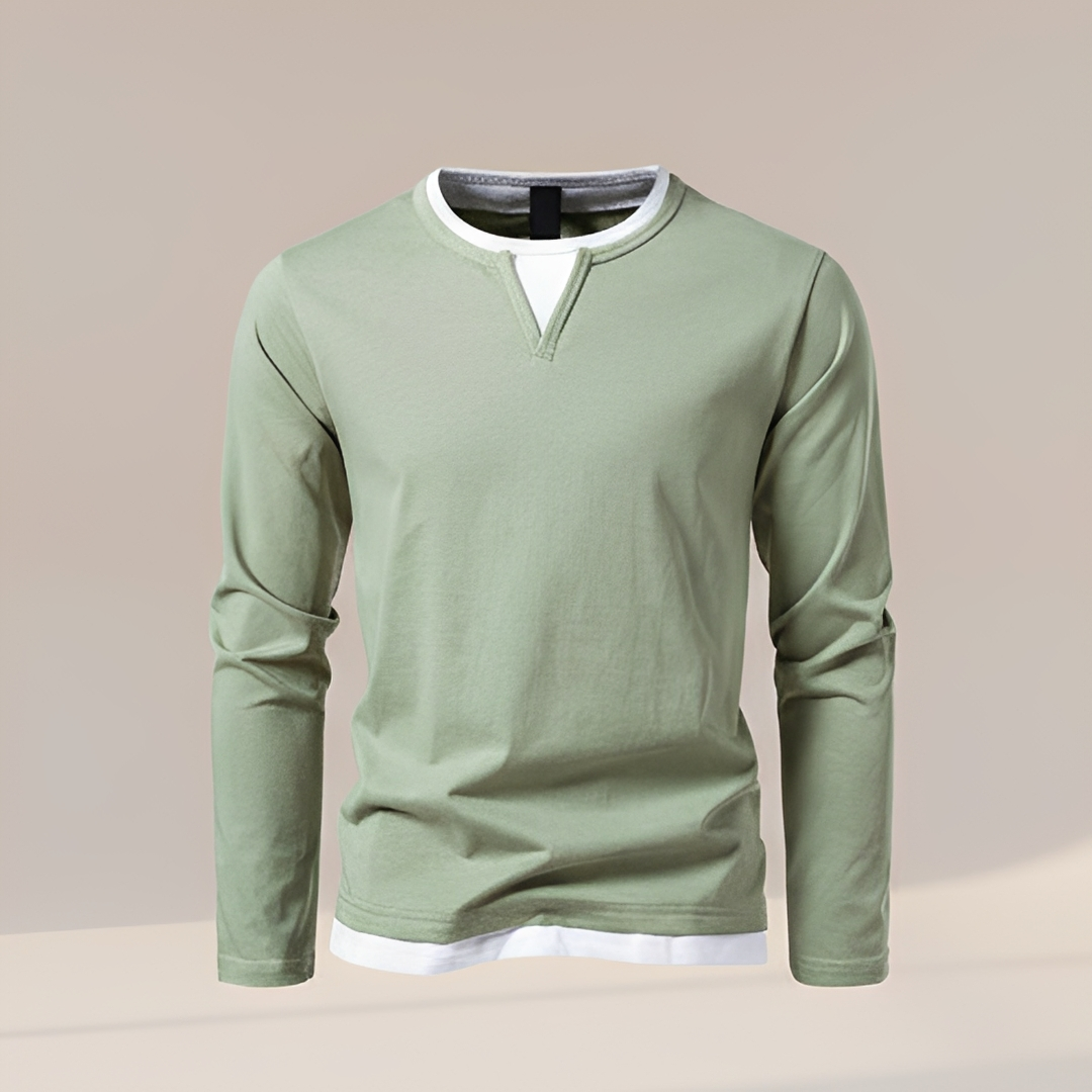 Daryl - Blouse Chic à Encolure V et Manches Longues