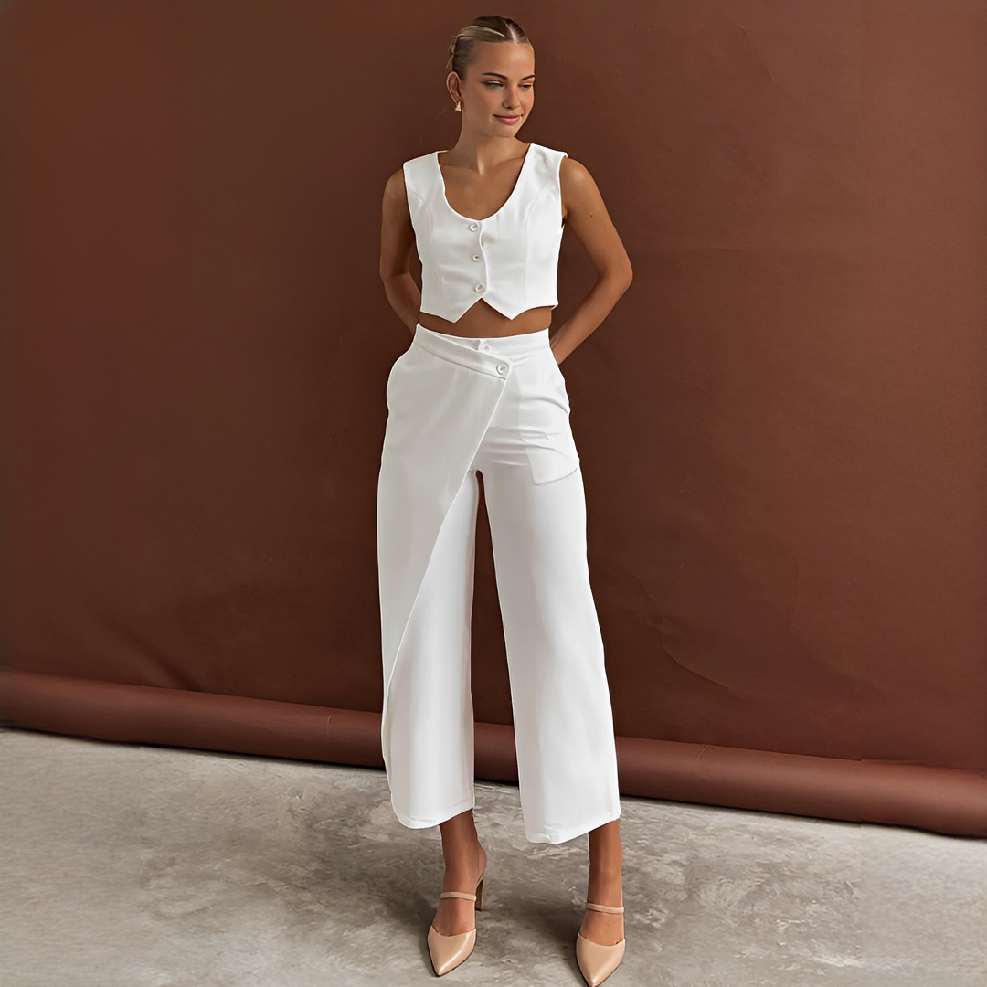 Agnes - Ensemble Gilet et Pantalon Tendance