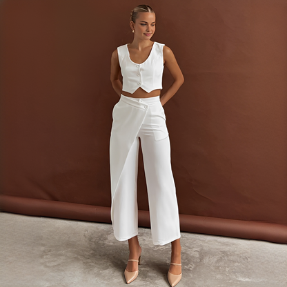 Agnes - Ensemble Gilet et Pantalon Tendance