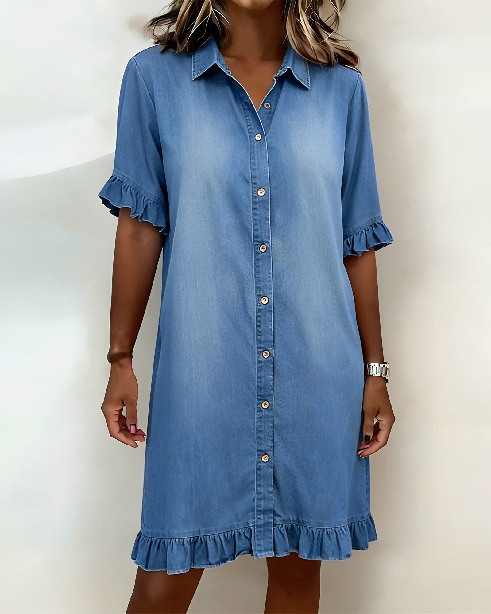 Priscilla - Robe Chic à Boutons