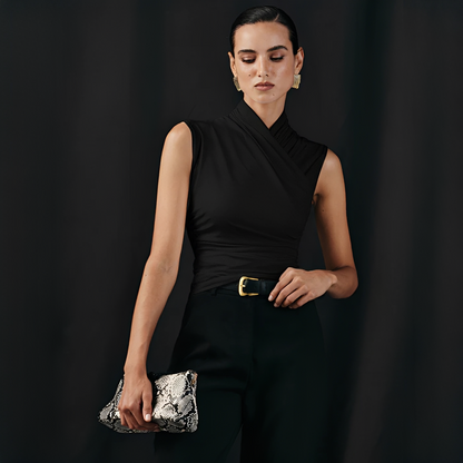 Mireya - Haut Élégant à Col Croisé