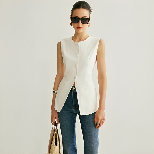 Nyla - Gilet Élégant Sans Manches