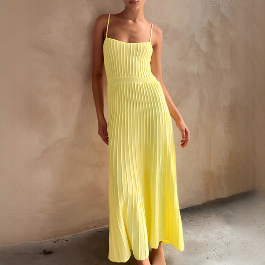 Pheobie - Robe Midi Élégante et Plissée