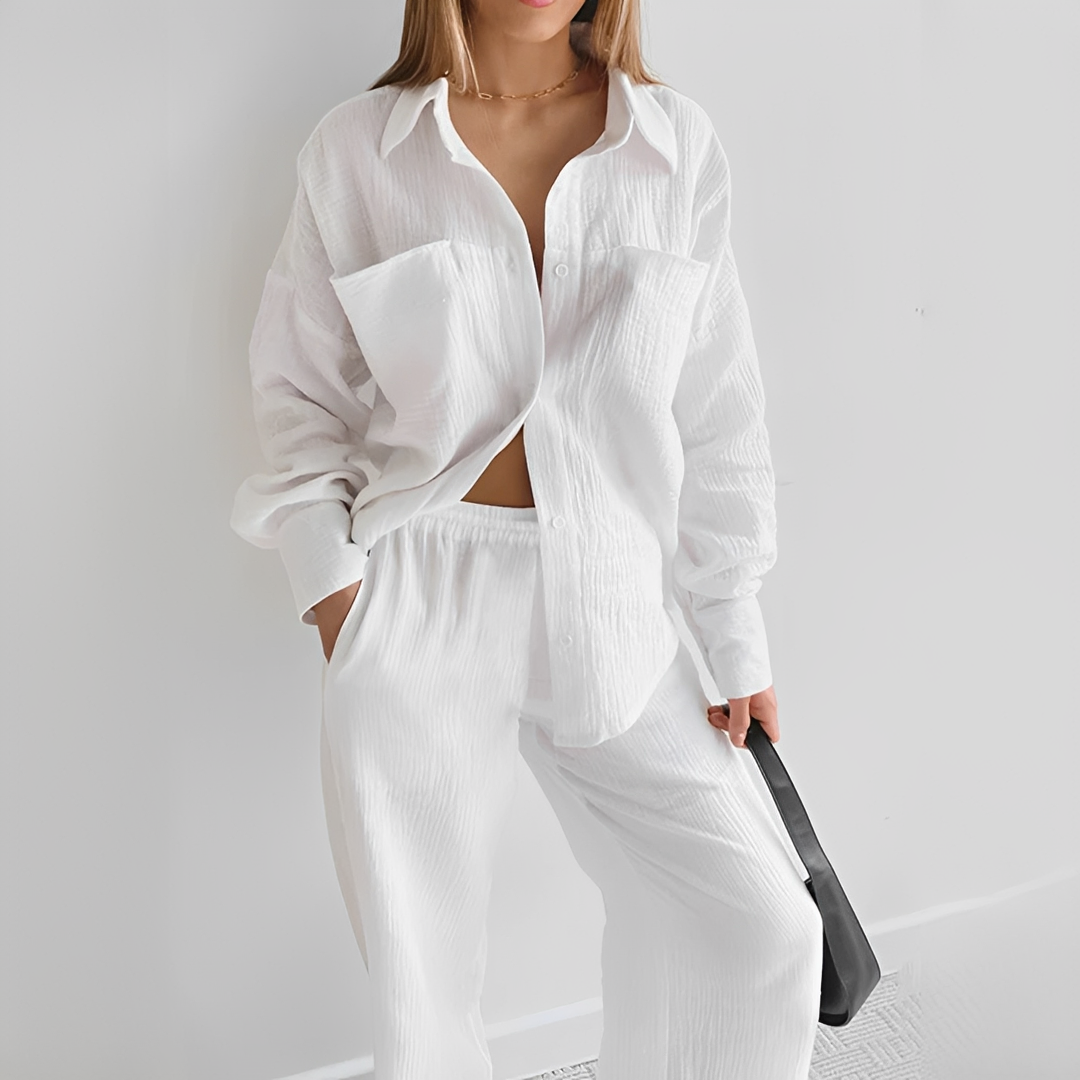 Lucille - Ensemble Décontracté Deux Pièces avec Pantalon