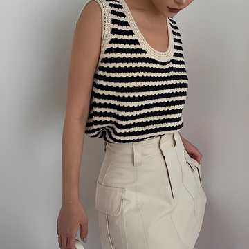 Eloise - Cardigan rayé chic