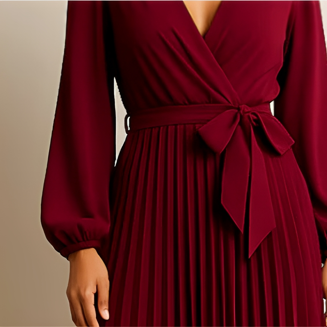 Naomi - Robe Élégante à Col V Croisé