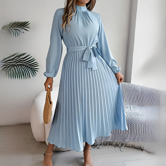 Jessy - Robe à plis à manches longues pour femme