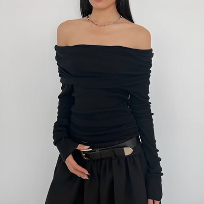 Frida - Blouse Tendance Épaules Dégagées