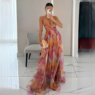 Darrisha - Robe Maxi Chic avec Taille Croisée