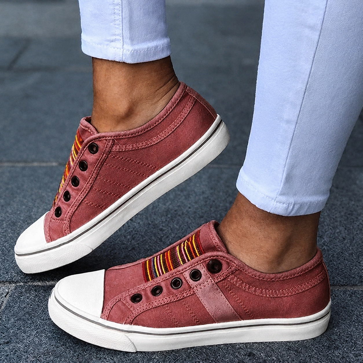 Jorrie - Baskets Classiques avec Tissu Extensible