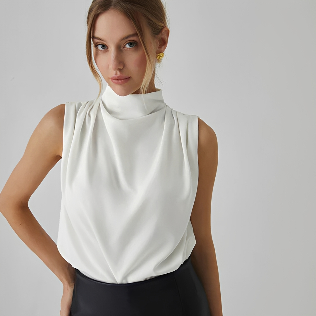 Ailani - Blouse Plissée Sans Manches