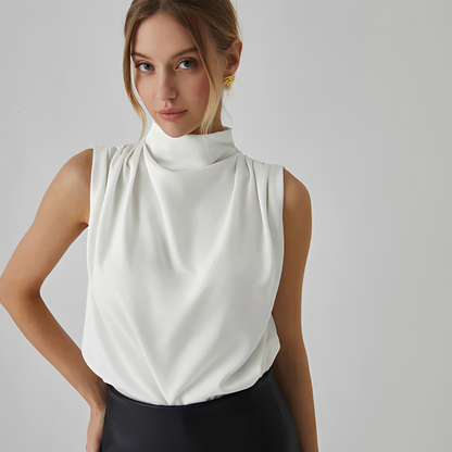 Ailani - Blouse Plissée Sans Manches