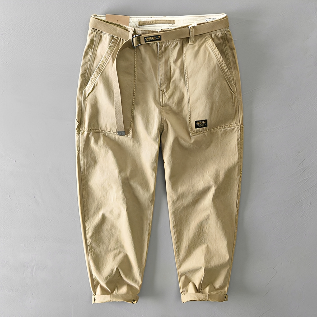 Jeoffrey - Pantalon Large Ceinturé Décontracté