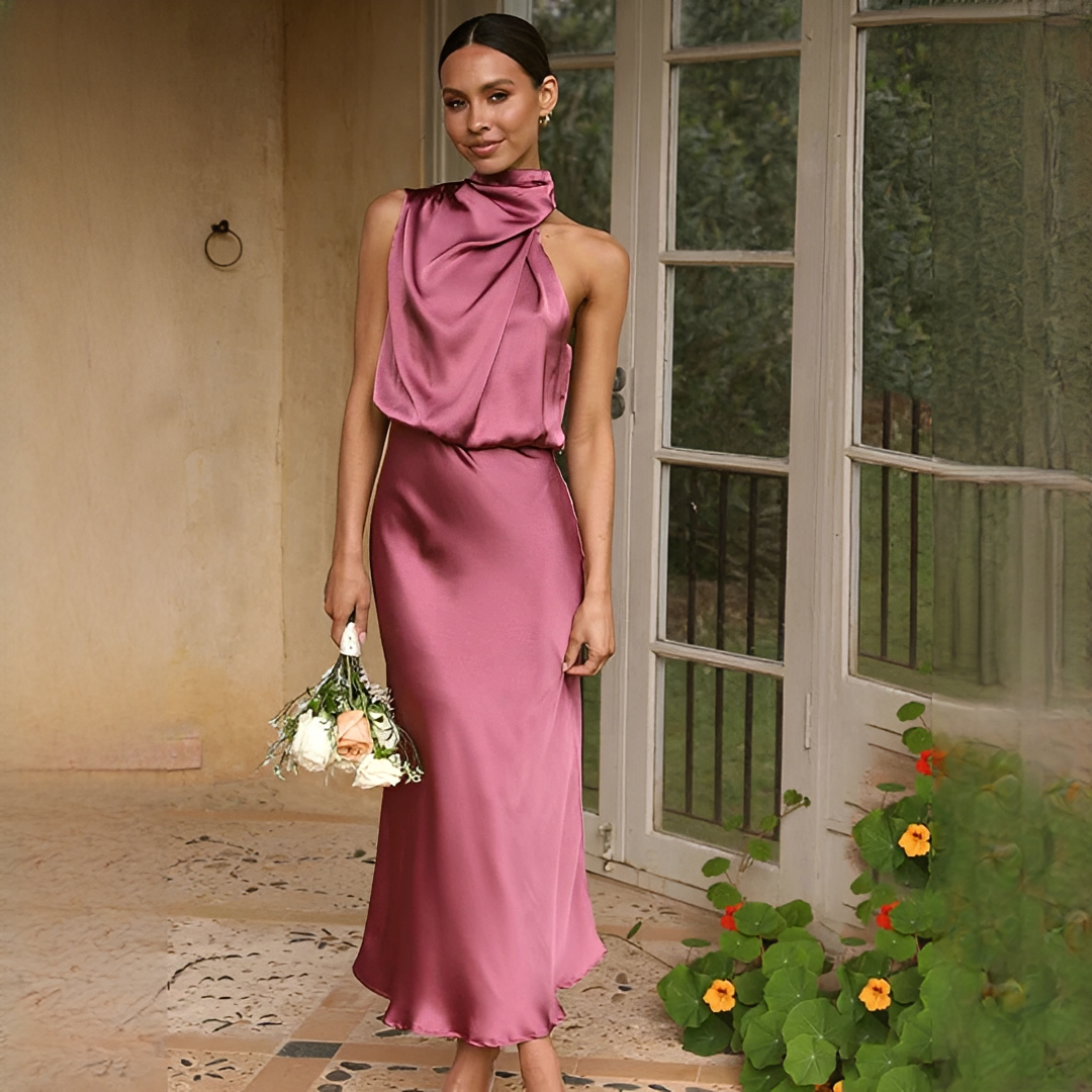 Juliana - Robe moderne sans manches avec col halter
