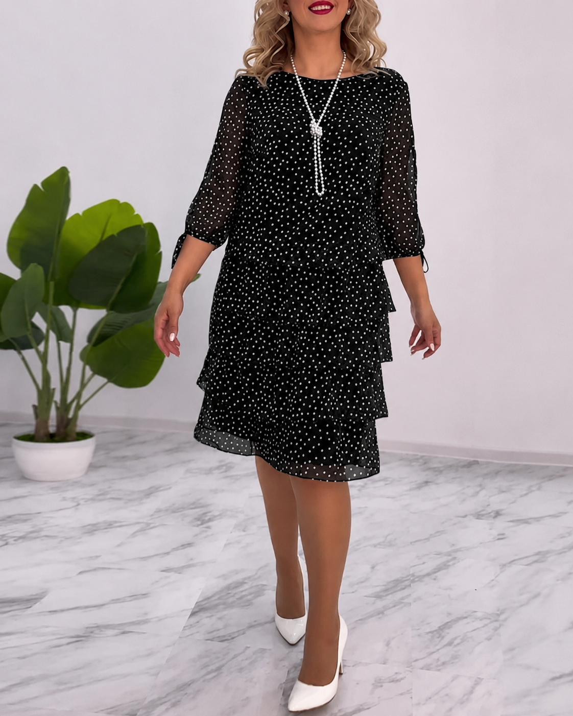 Bezia - Robe Midi Chic à Étages
