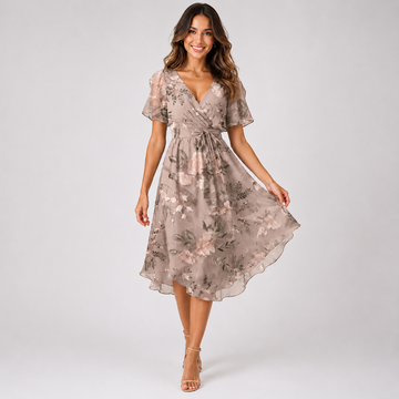 Elsinya - Robe Midi Chic et Simple à Porter