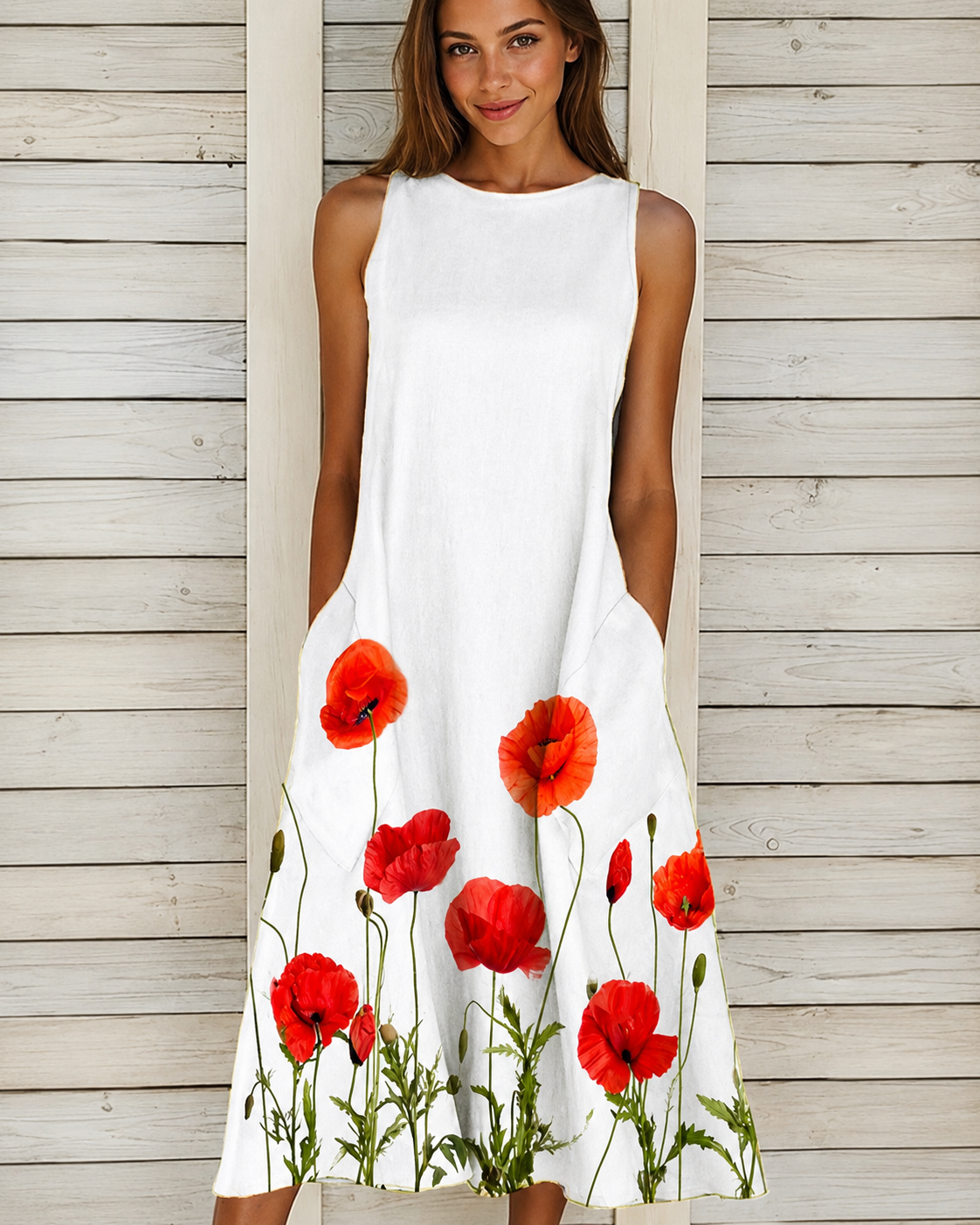 Denique - Robe Midi Vintage Légère