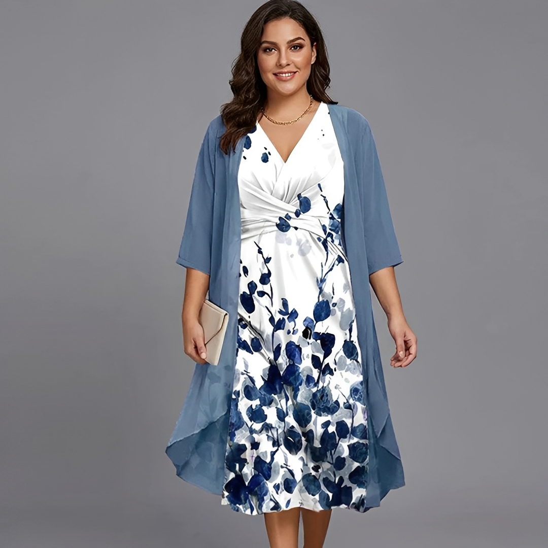 Florentina - Robe Midi Flottante en Deux Pièces